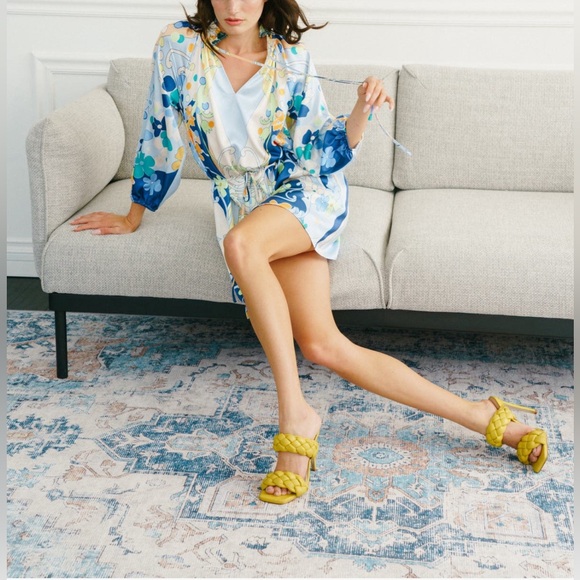 CIEBON Drea Floral Print Long Sleeve Minidress Medium - Picture 5 of 12